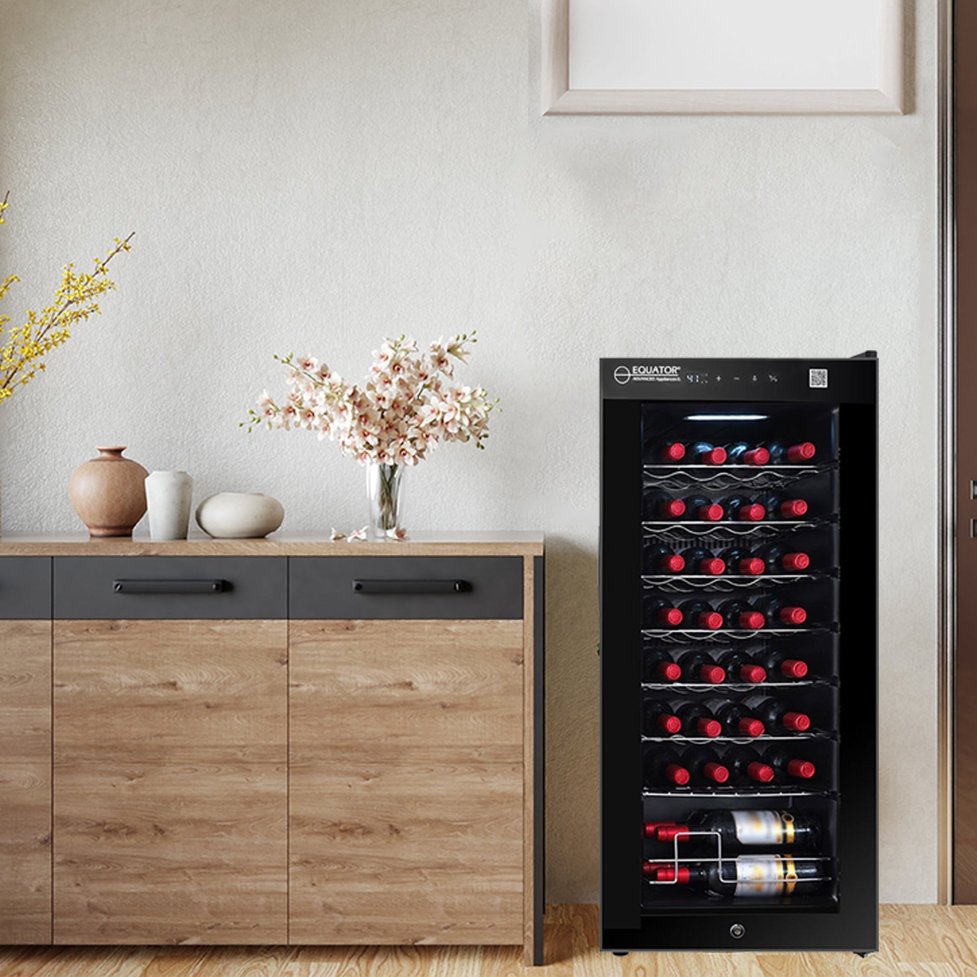 Equator 32 Bottles Wine Refrigerator Freestanding 1 Zone Touch Control 110V - Your Wine Corner