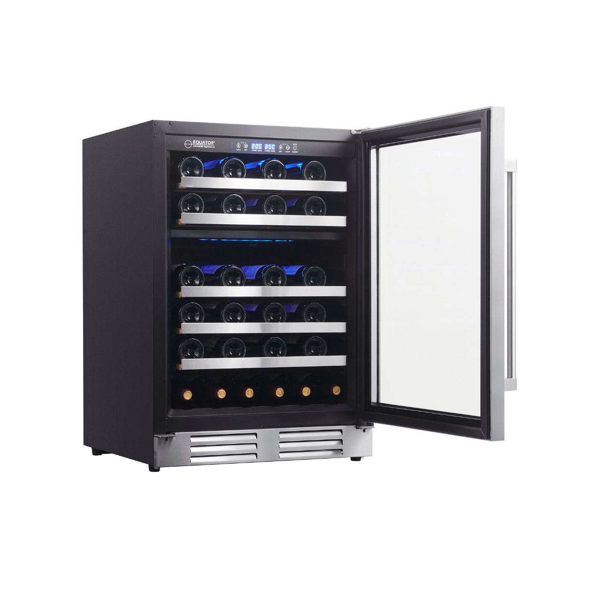 Equator Dual Zone 52 - Bottle Free Standing/Built - In Wine Cooler Stainless 110V - Your Wine Corner