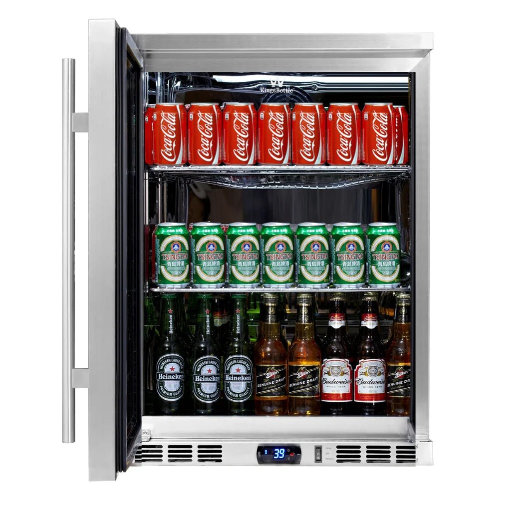 KingsBottle 24" Outdoor Beer Fridge Cooler Stainless Steel - Your Wine Corner