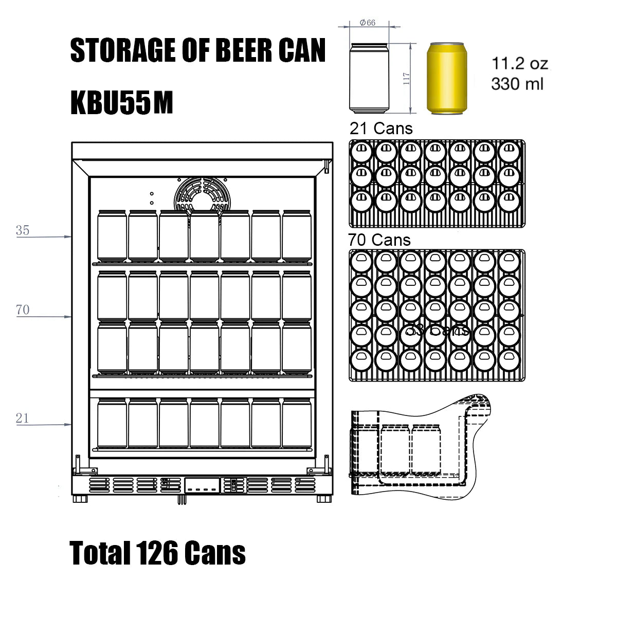 KingsBottle 24" Outdoor Beer Fridge Cooler Stainless Steel - Your Wine Corner