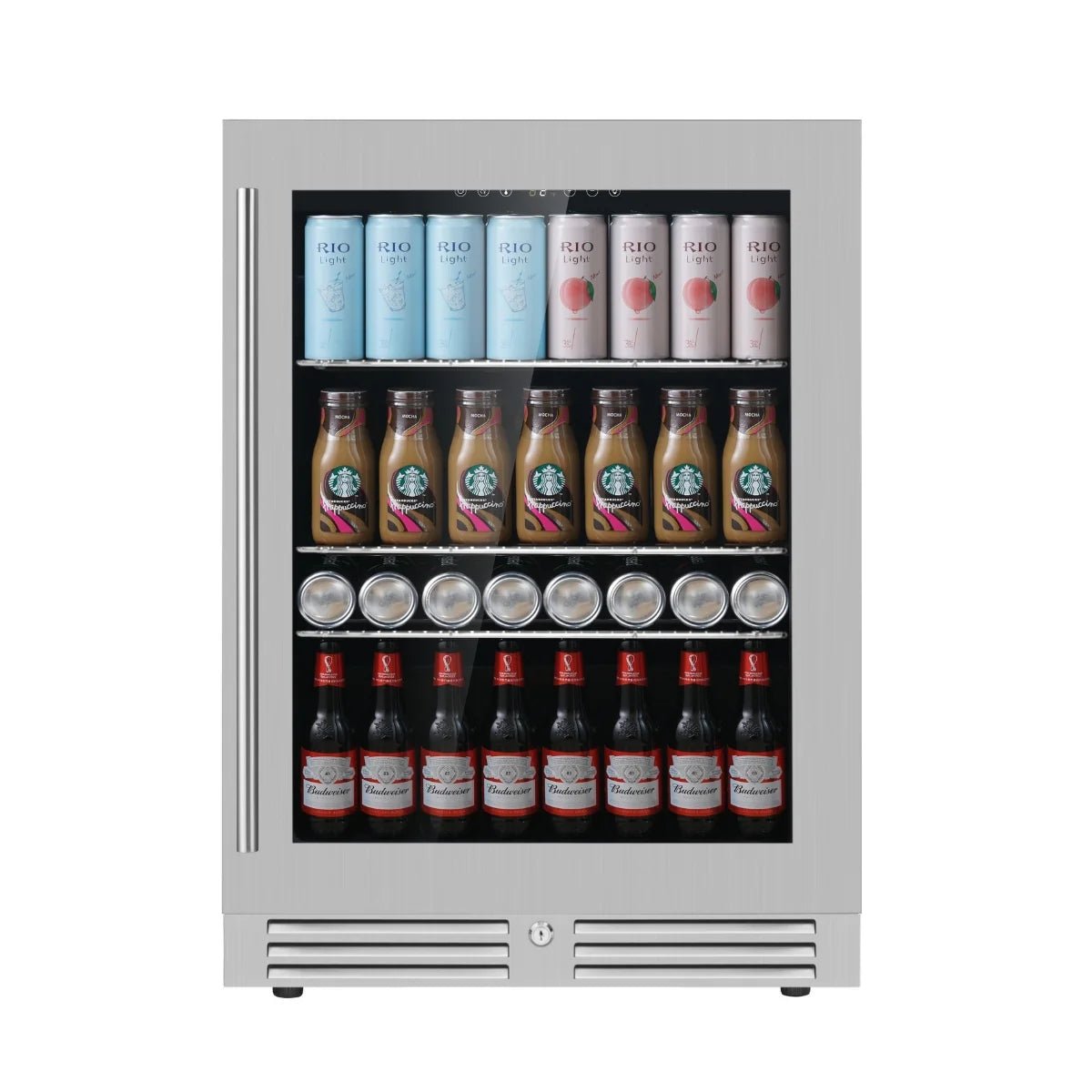 KingsBottle 24" Stainless Steel Under Counter LOW - E Beer Fridge - Your Wine Corner