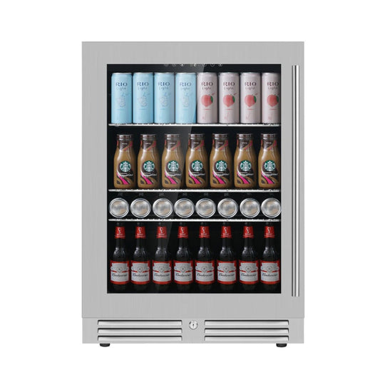 KingsBottle 24" Stainless Steel Under Counter LOW - E Beer Fridge - Your Wine Corner