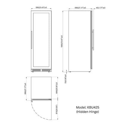 KingsBottle Large Beverage Refrigerator With Low - E Glass Door - Your Wine Corner