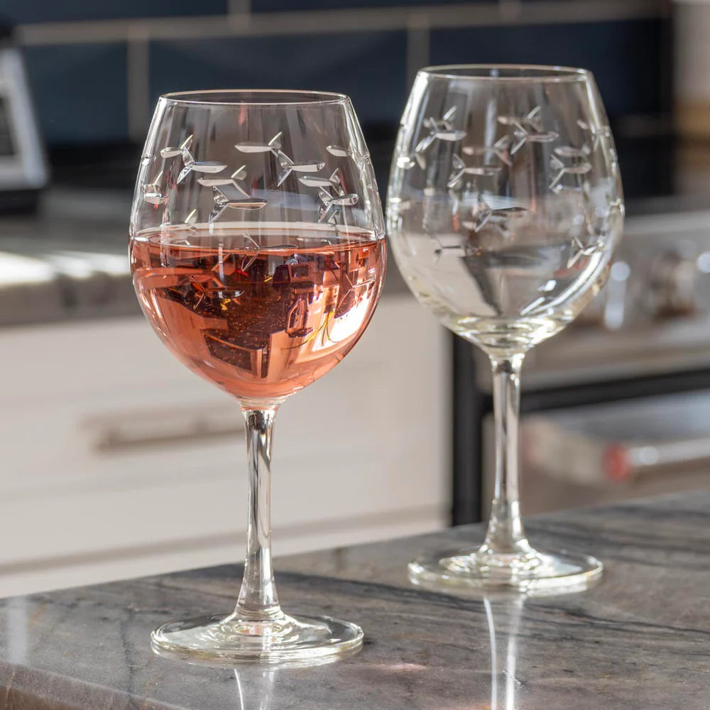 Rolf Glass School of Fish Balloon Wine Glass - Thumbnail 3